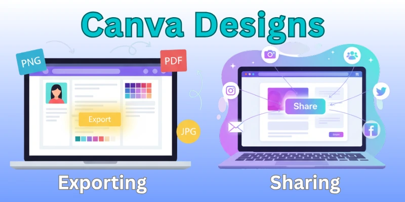 Exporting and Sharing in Canva